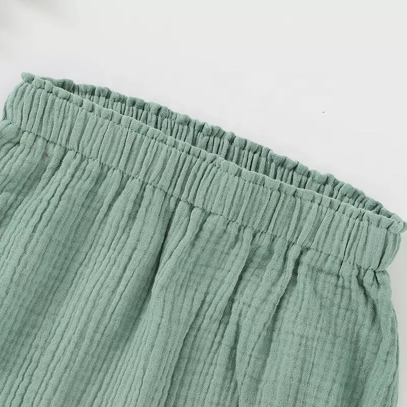 Elastic Waist Organic Cotton Toddler Short Muslin Bloomers 12M-4T